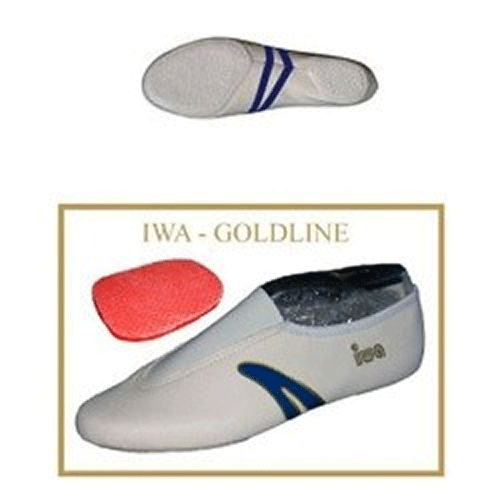 Chaussures De Gymnastique IWA Garçon - Semelle Gel Rouge, Crème Avec Bandes, Taille 33-43